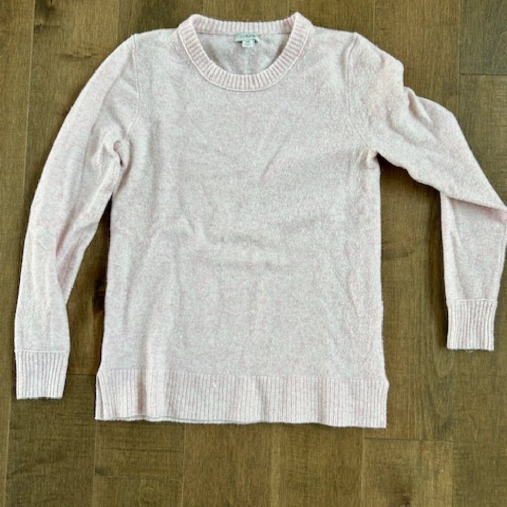J. Crew Womens Long Sleeve Pullover Crew Neck Knitted Pink Sweater XSmall